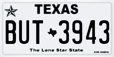 TX license plate BUT3943