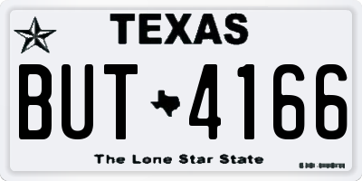 TX license plate BUT4166