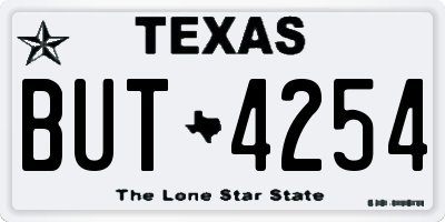 TX license plate BUT4254