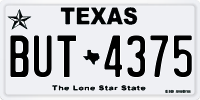 TX license plate BUT4375