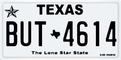 TX license plate BUT4614