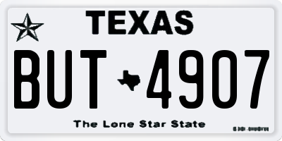 TX license plate BUT4907