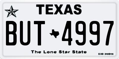 TX license plate BUT4997