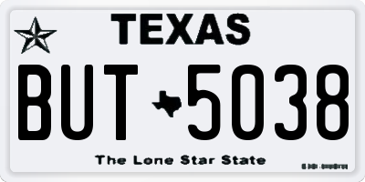 TX license plate BUT5038