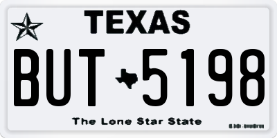 TX license plate BUT5198