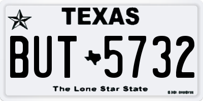 TX license plate BUT5732
