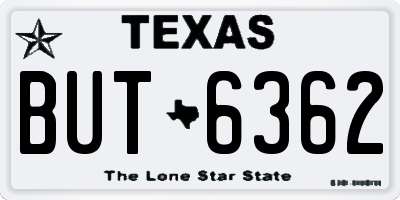 TX license plate BUT6362