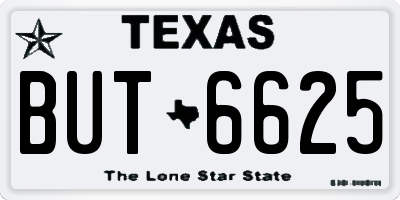 TX license plate BUT6625