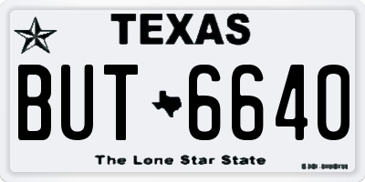 TX license plate BUT6640