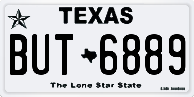 TX license plate BUT6889