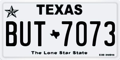 TX license plate BUT7073
