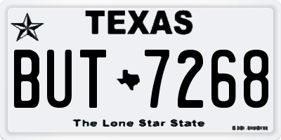 TX license plate BUT7268