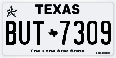 TX license plate BUT7309
