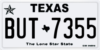 TX license plate BUT7355