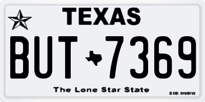 TX license plate BUT7369