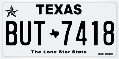 TX license plate BUT7418