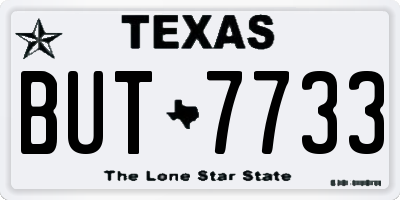 TX license plate BUT7733