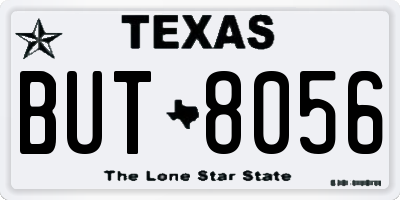 TX license plate BUT8056