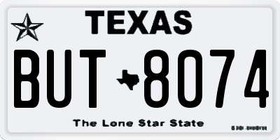 TX license plate BUT8074