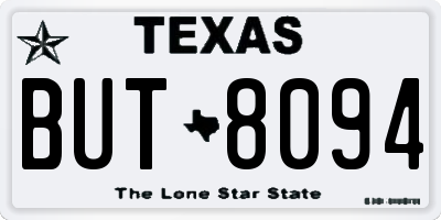 TX license plate BUT8094