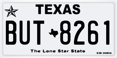 TX license plate BUT8261