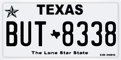 TX license plate BUT8338