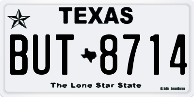 TX license plate BUT8714