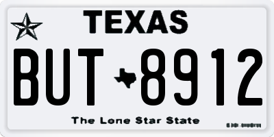 TX license plate BUT8912