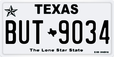 TX license plate BUT9034