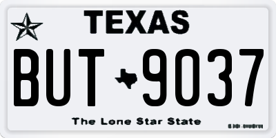 TX license plate BUT9037