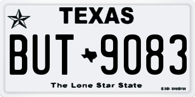 TX license plate BUT9083