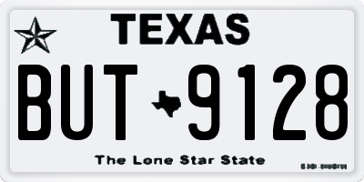 TX license plate BUT9128