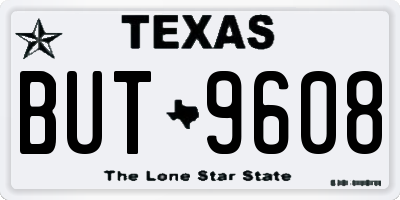TX license plate BUT9608