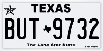 TX license plate BUT9732