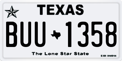 TX license plate BUU1358