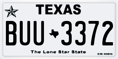 TX license plate BUU3372