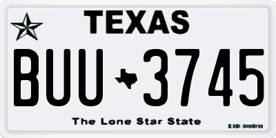 TX license plate BUU3745