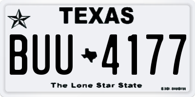 TX license plate BUU4177