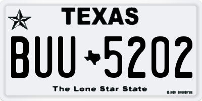 TX license plate BUU5202