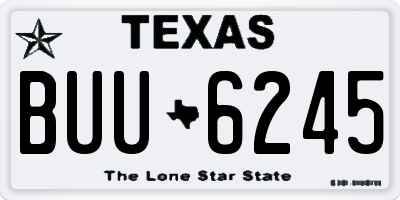 TX license plate BUU6245