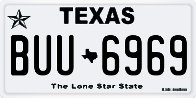TX license plate BUU6969
