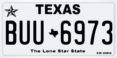 TX license plate BUU6973