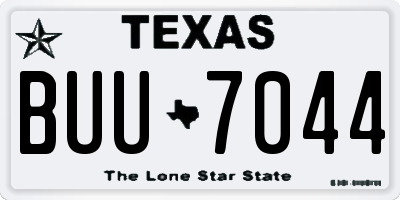 TX license plate BUU7044