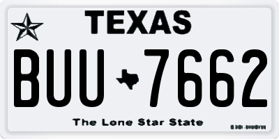 TX license plate BUU7662
