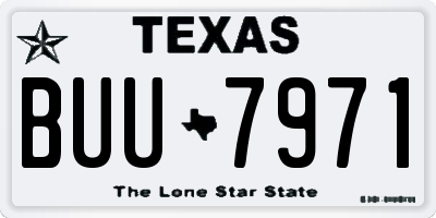 TX license plate BUU7971