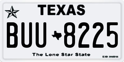TX license plate BUU8225
