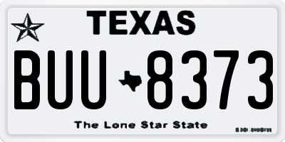 TX license plate BUU8373