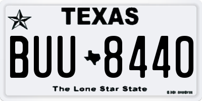 TX license plate BUU8440