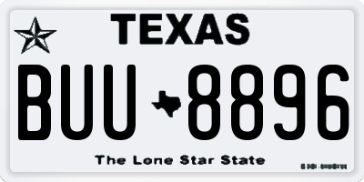 TX license plate BUU8896