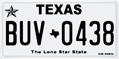 TX license plate BUV0438